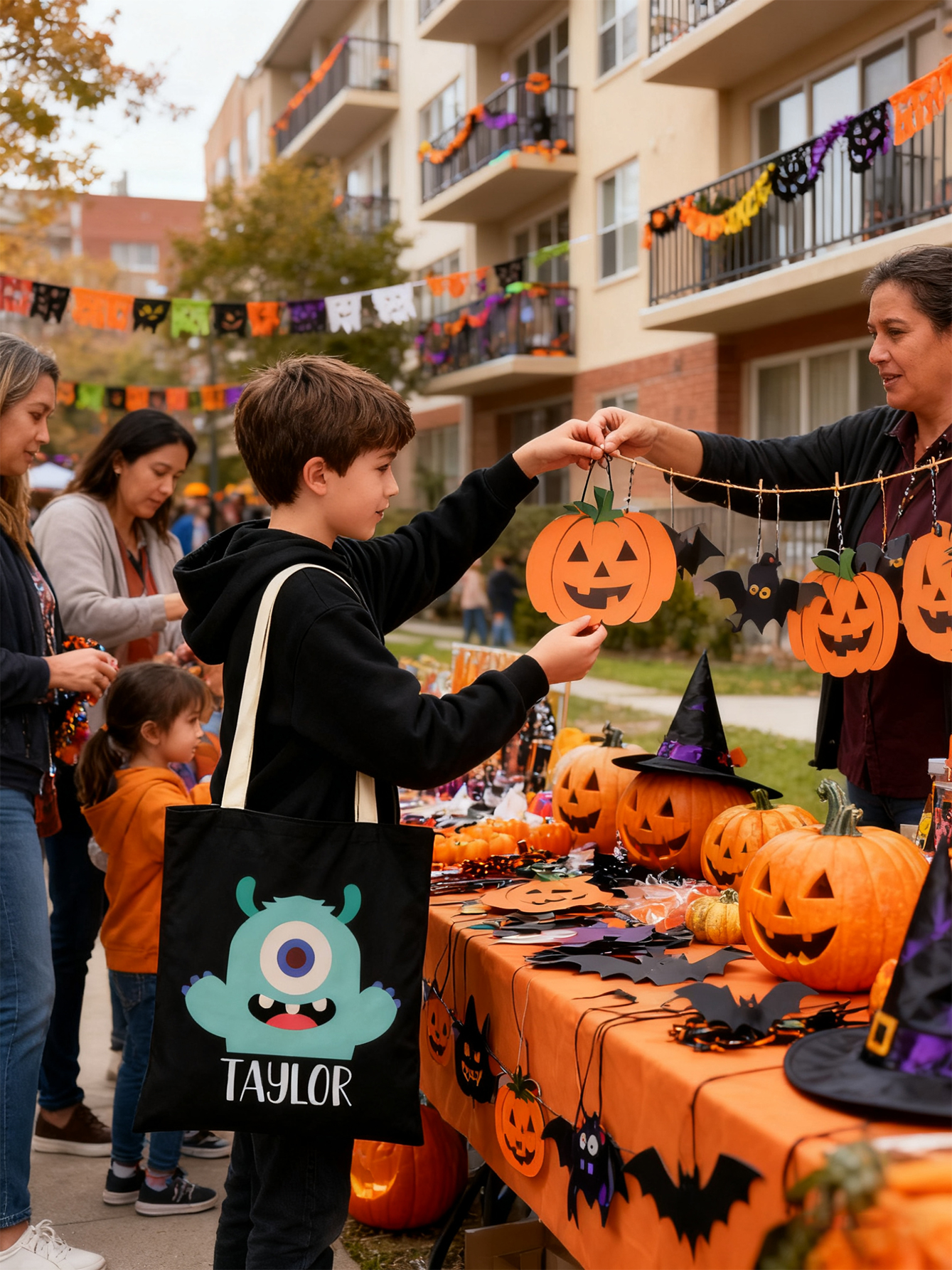 Personalized One-Eyed Monster Halloween Treat Bags
